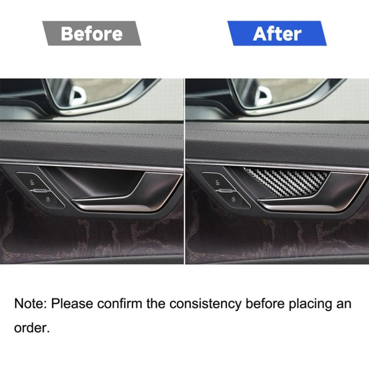 Car Carbon Fiber Inner Door Bowl Decorative Sticker for Audi A6L / A7 2019-, Left and Right Drive Universal, Inner Door Bowl