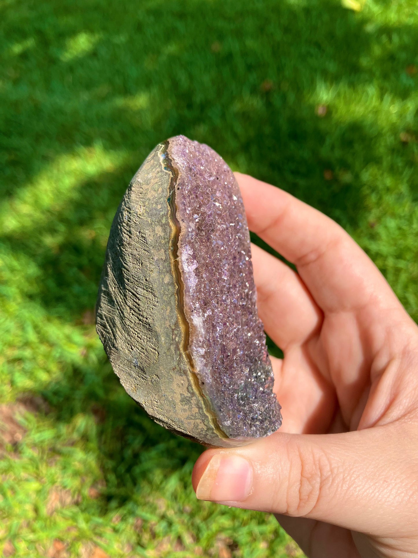 Rainbow Amethyst Cut Base