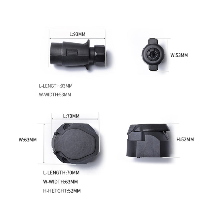 12V 7-pin Plastic Trailer Connector Socket + Plug EU, A0226