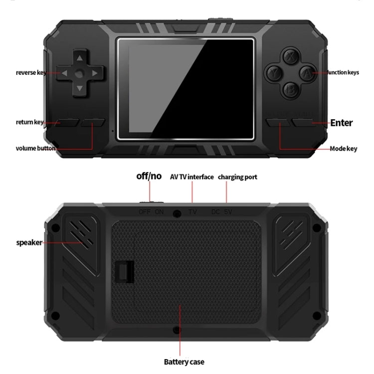 S8 3.0 inch Screen Classic Handheld Game Console Built-in 520 Games(Blue)