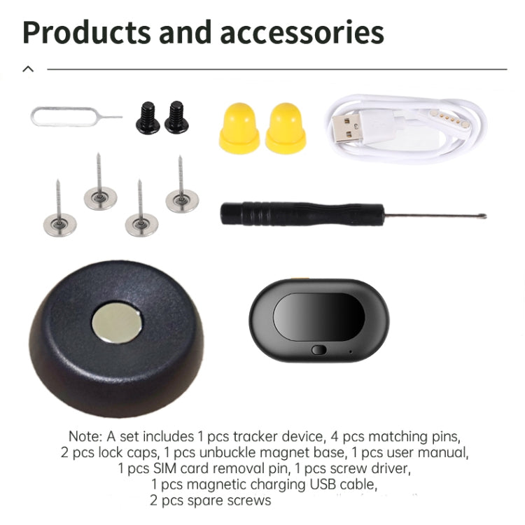 V41 Smart GPS Tracker IP67 Waterproof Pet Anti-loss Positioner, Version:4G Version-B for North & South America(Black)