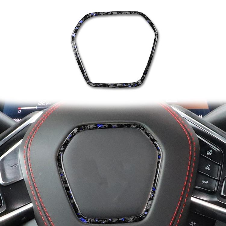 Forged Gold Foil Carbon Fiber Car Steering Wheel Frame Decorative Sticker for Chevrolet Corvette C8 2020-, Left and Right Driver, Steering Wheel Frame
