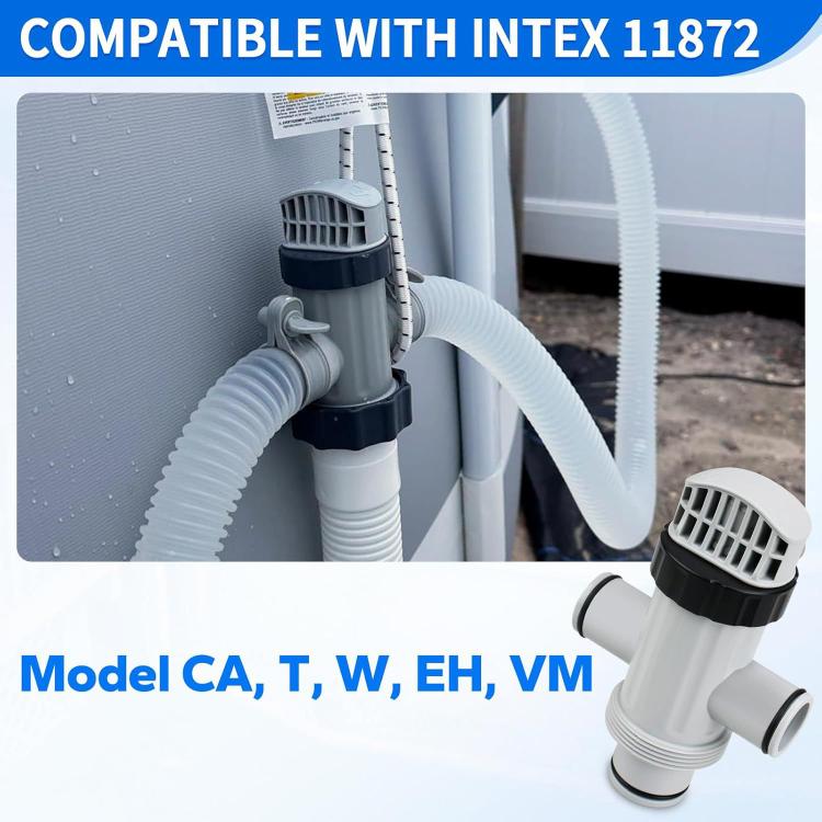 11872 Double-opening Flexible Tubular Column Pool Plunger Valve, For Intex