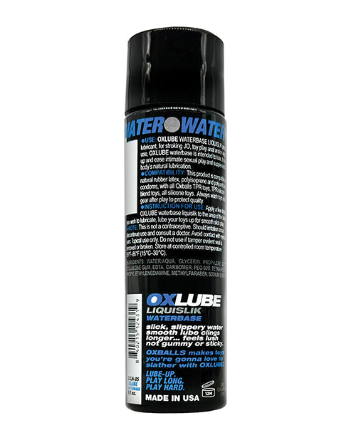 Ox Balls OXLube Liquislik Waterbase - 4.4 oz