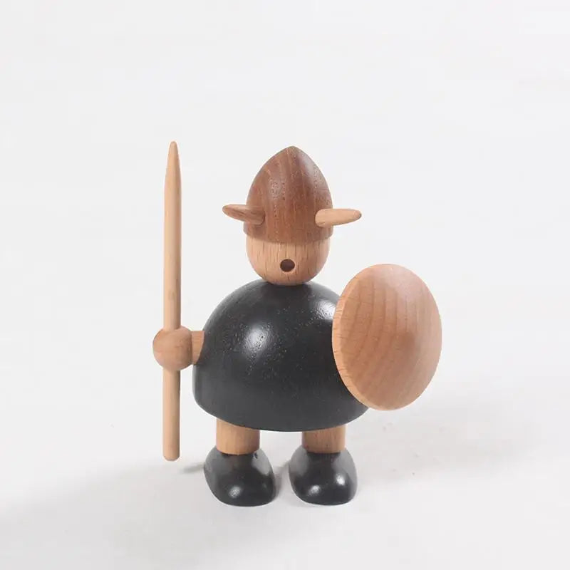 Original Wood Carving Vikings Home Decoration as for Creative Christmas Birthday Gift to Decor Interior Living Room Figurines