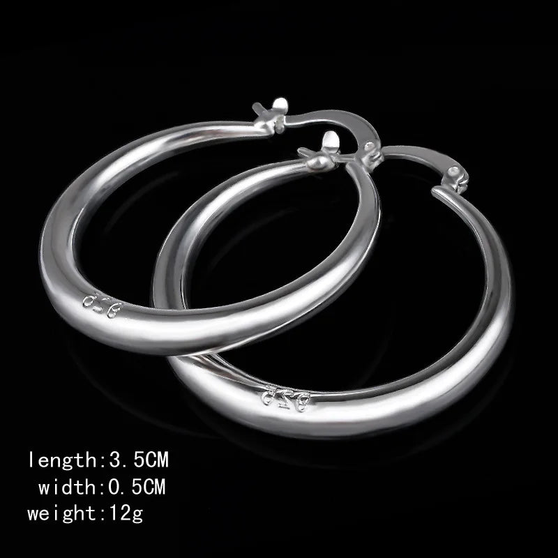 Wholesale Fashion Jewelry 925 Sterling Silver Earrings Smooth Round Earrings, Women'S Jewelry Gifts