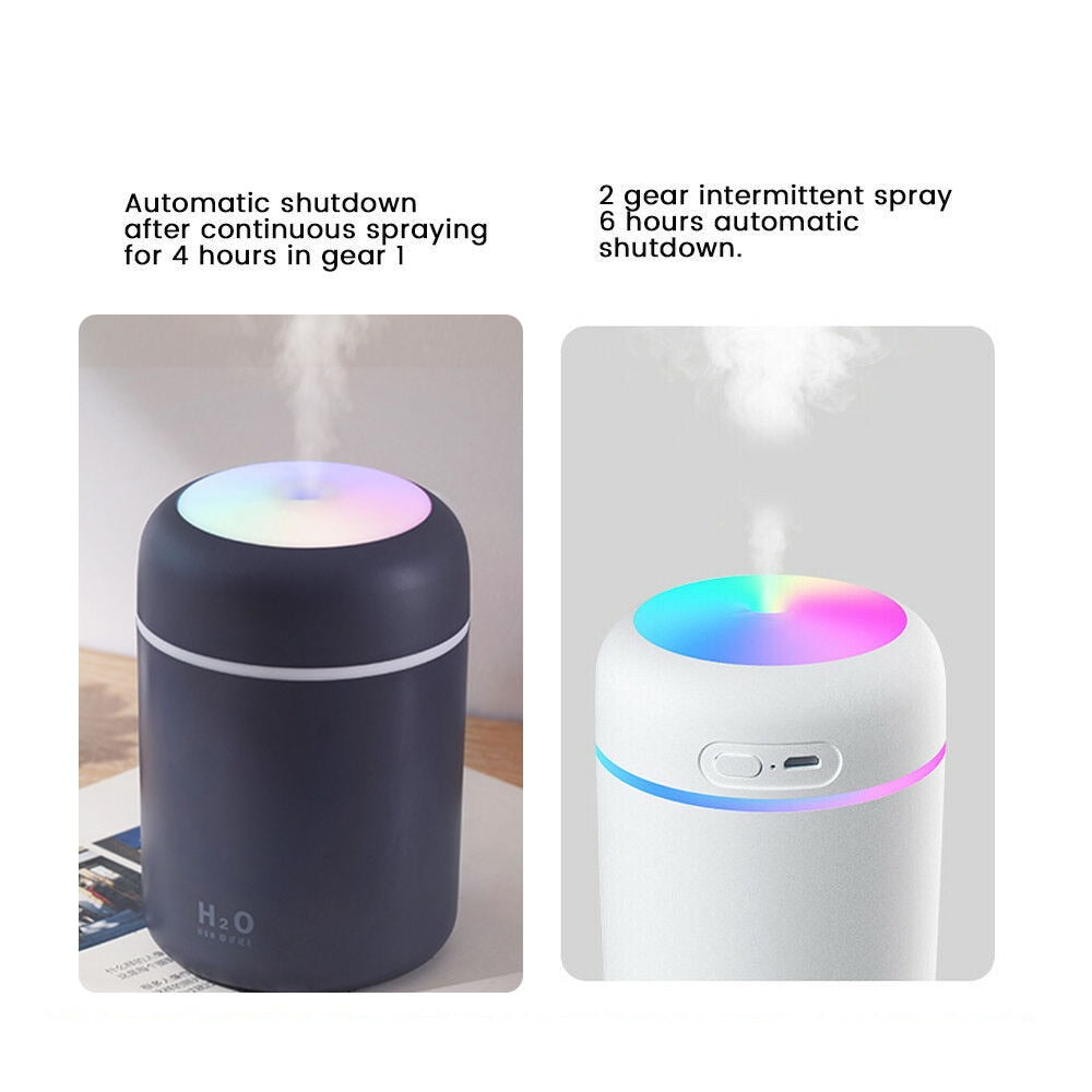 Portable 300ml Humidifier USB Ultrasonic Dazzle Cup Aroma Diffuser Cool Mist Maker Air Humidifier Purifier with Romantic Light