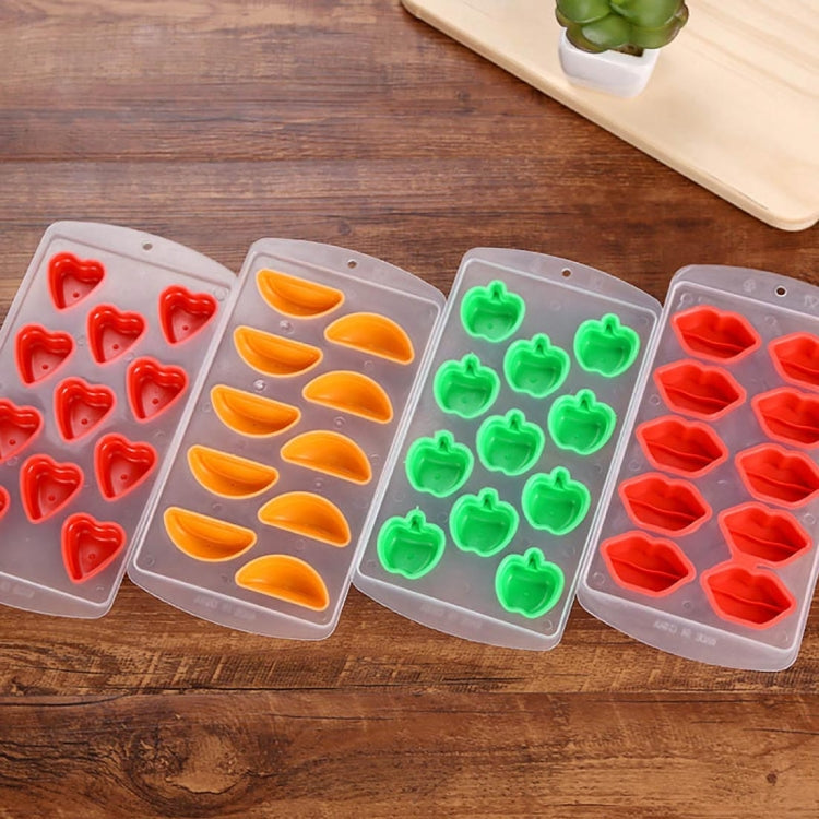Apple Shaped Silicon Ice Cube Tray / Ice Mold Random Color, Apple Shaped