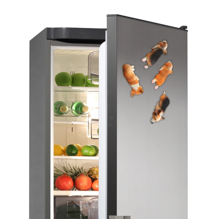Home Decoration Lovely Rrunk on Sleep Corgi 3D Magnetic Buckle Fridge Paste, Corgi Magnetic