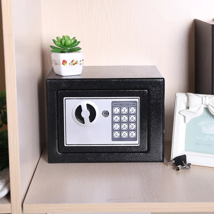 17E Home Mini Electronic Security Lock Box Wall Cabinet Safety Box without Coin-operated Function(Red)