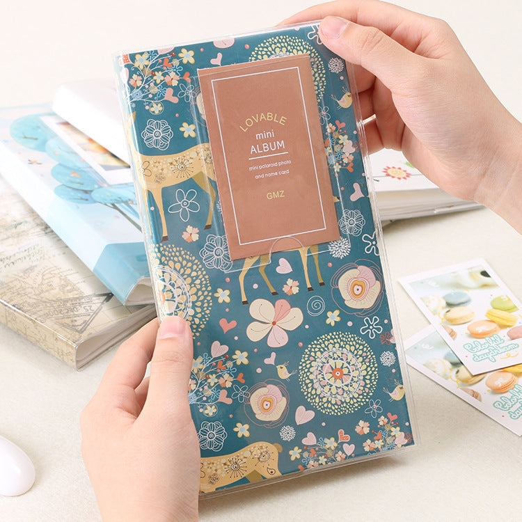 3 inch DIY Creativity Insert Type Mini Exquisite Photo Album, Little Swallow Pattern, Baymax Pattern, Red Leaves Pattern, Daisy Pattern, Forest Pattern, Happy Bird Pattern, Duck Pattern, Four Leaf Clover Pattern, Many Trees Dry Pattern