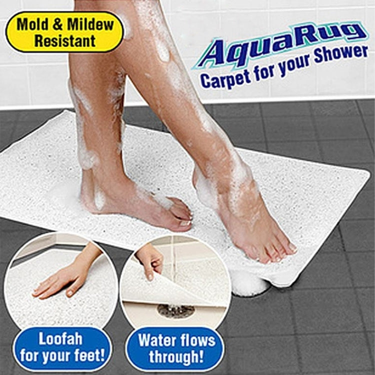 Rectangular Bathroom Bathtub Mildew Stain Resistant PVC Anti-skid Household Foot Pad Carpet, Size: 70cm x 40cm (White), 70cm x 40cm