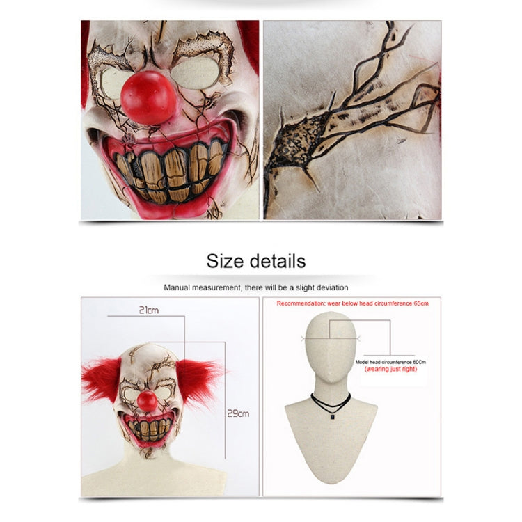 Halloween Festival Party Latex Bald Clown Frightened Mask, Bald Clown