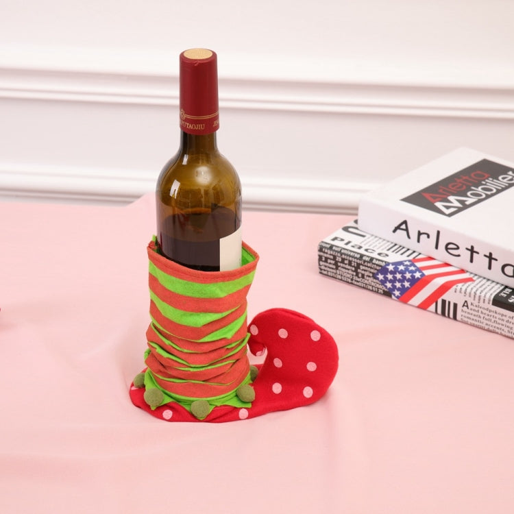 Dot Pattern Sock Christmas Dinner Table Decoration Candy Bag, Size: 35*20cm
