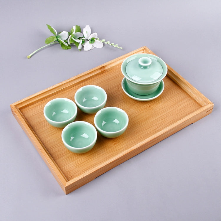 Bamboo Right Angle Tea Tray Tea Table, Size: 37x26cm, Size: 37x26cm