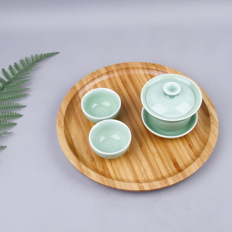 Household Creative Simple Round Bamboo Tea Tray Mini Tea Table, Diameter: 30cm, Diameter: 30cm