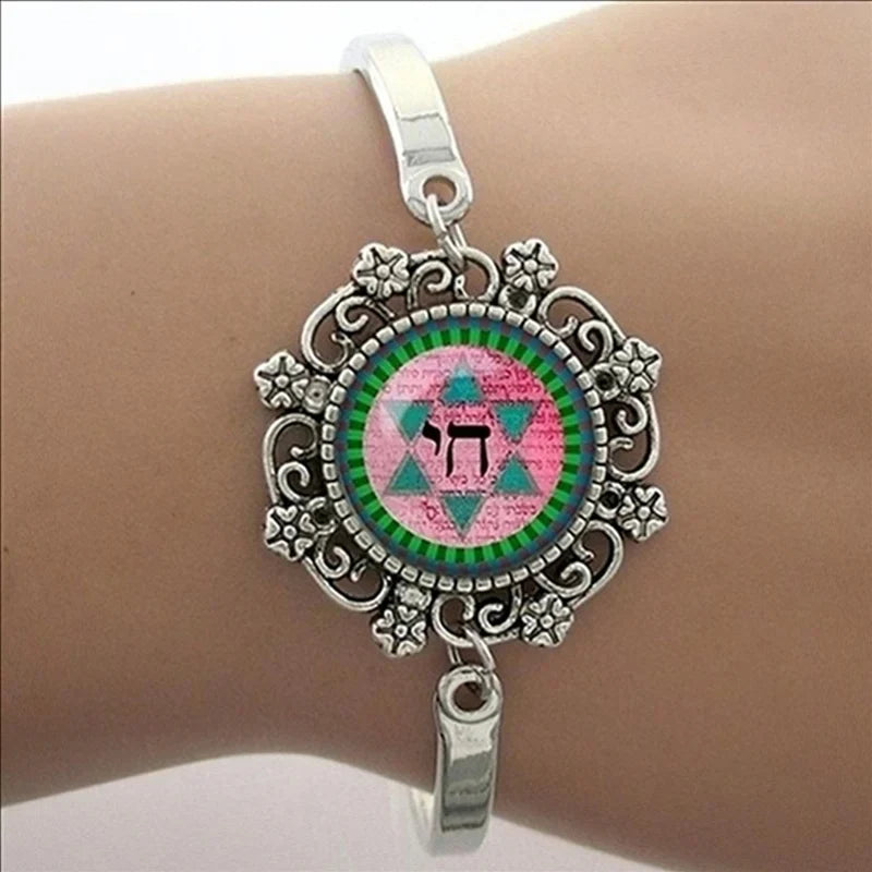 TAFREE Glass Cabochon Dome Lace Flower Charm Bracelet Women's Love Christmas Gift Good Quality Cuff Bangles