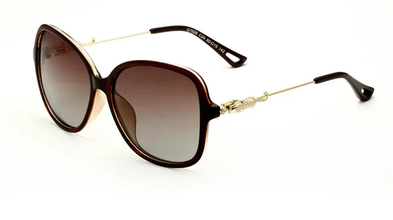 VEITHDIA Sunglasses Gradient Vintage Retro TR90 Women's Sun Glasses Polarized UV400 Ladies Fashion Eyewear For Female 7026