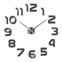 Wall clock watch clocks horloge 3d diy acrylic mirror Stickers Home Decoration Living Room Quartz Needle free shipping