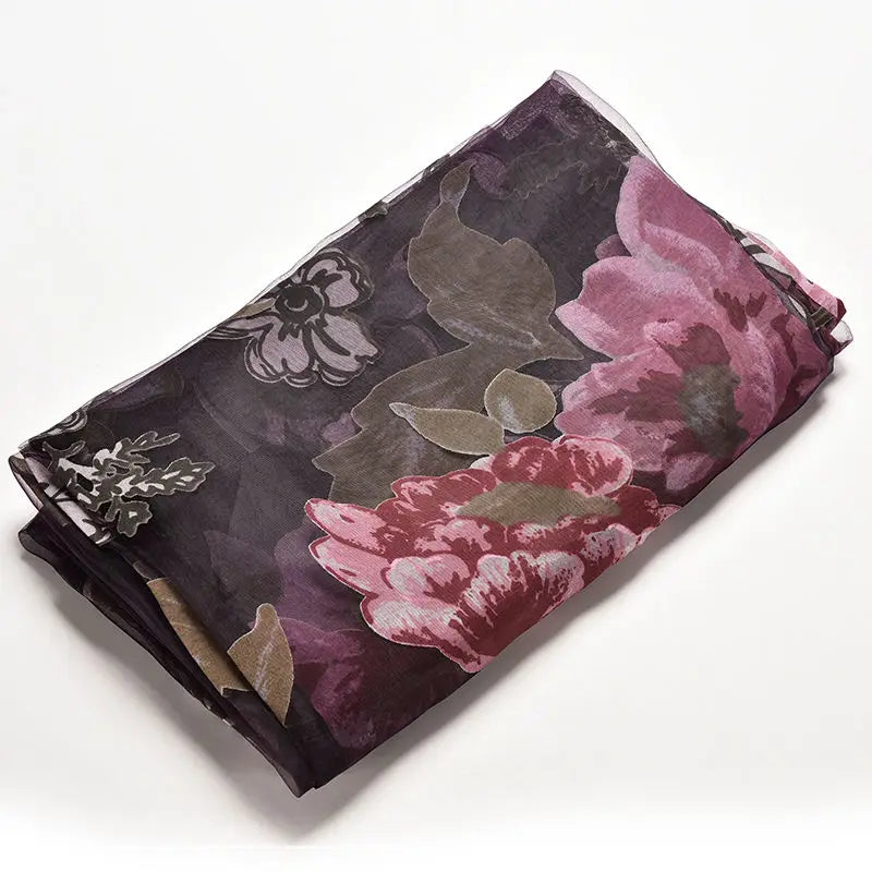 Floral Home Fabric Sheer Tulle Curtains For Living Room Children Bedroom Kitchen Door Curtains For Window Black Cortinas