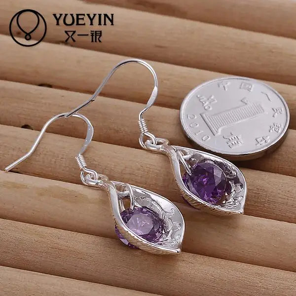 New Fashion New Design Silver Plated Jewelry Women's Earrings Wholesale Brazilian Pendant Dangle Earring