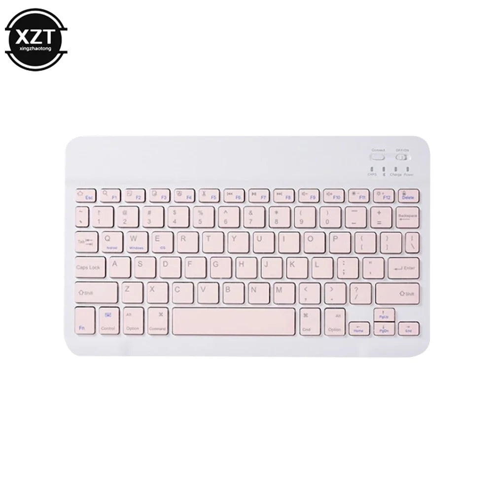 Mini Bluetooth-compatible Keyboard Wireless Keyboard For Computer Phone English Russian Rechargable Keyboard For Ipad Tablet PC