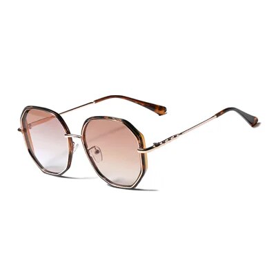 Ralferty Oversized Polygon Women's Sunglasses 2021 New Fashion Vintage Big Sunglases Anti UV okulary przeciwsloneczne damskie