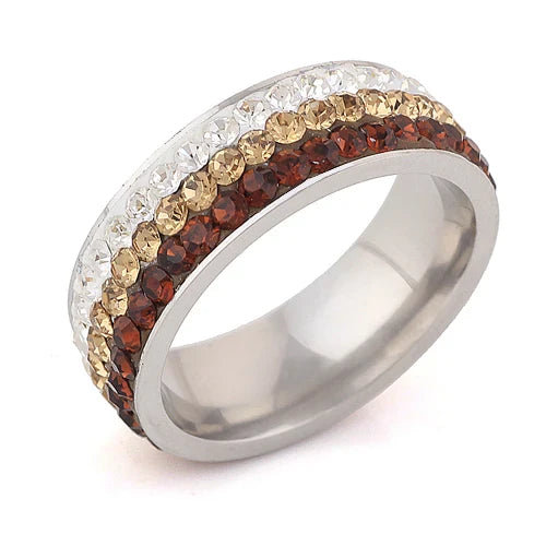 Christmas gift Czech crystal rings for women and girl High Quality stainless steel ring accessories jewelry Wholesale