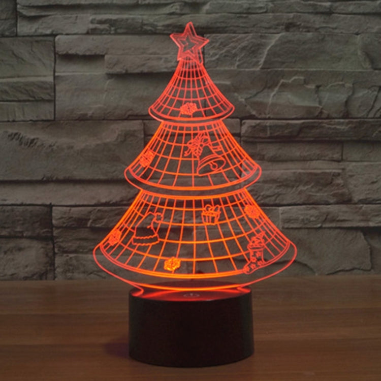 7 Color Discoloration Creative Visual Stereo Lamp Desk Lamp Night Light, Christmas Tree Style