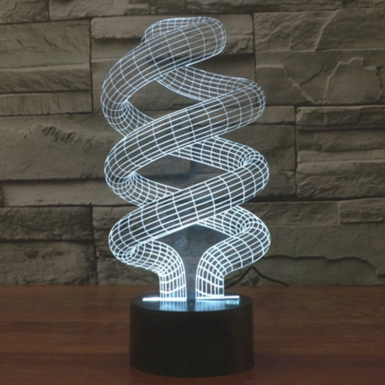 7 Color Discoloration Creative Visual Stereo Lamp Desk Lamp Night Light, Spiral Style