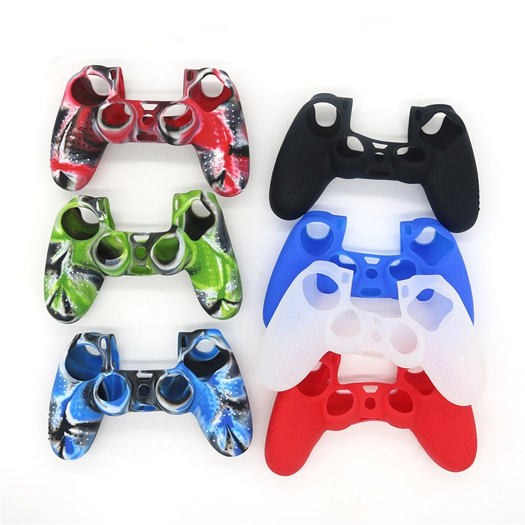 Non-slip Silicone Protective Case for Sony PS4(Black+green)