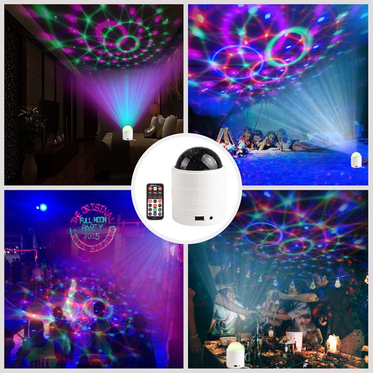 USB Bluetooth Crystal Magic Ball Stage Light with Remote Control