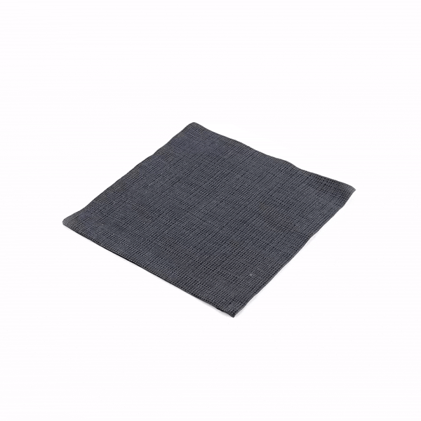 Luxenap Square Black Paper Napkin - Micropoint, 2-Ply, with White Threads - 15 1/2" x 15 1/4" - 50 count box