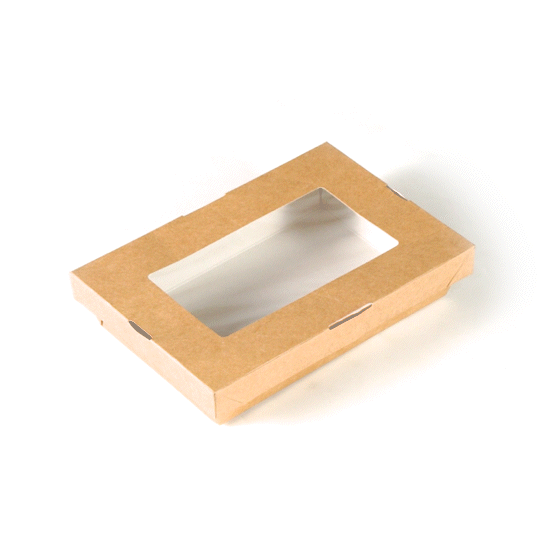 Cafe Vision 28 oz Rectangle Kraft Paper Small Take Out Container - 7 1/2" x 5" x 1 1/2" - 200 count box
