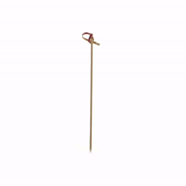 Pixy Brown Bamboo Knotted Skewer - 6" x 1/2" - 1000 count box