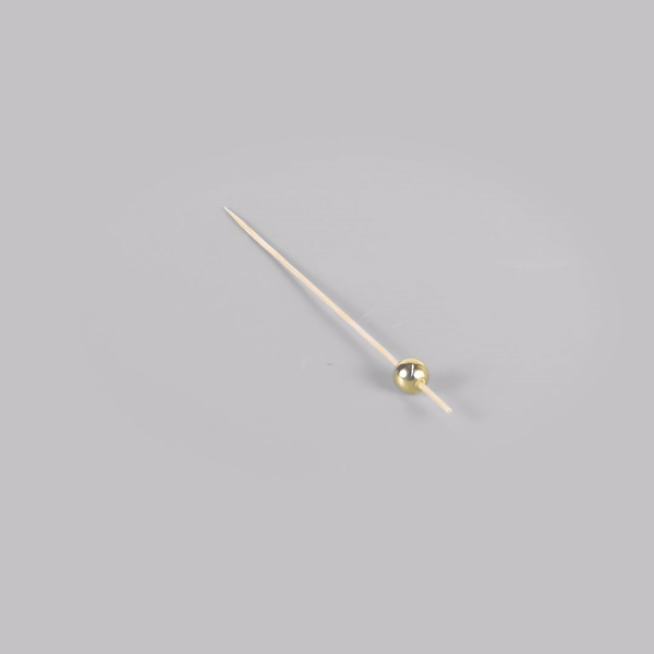Pixy Gold Bamboo Sphere Skewer - 6" - 1000 count box