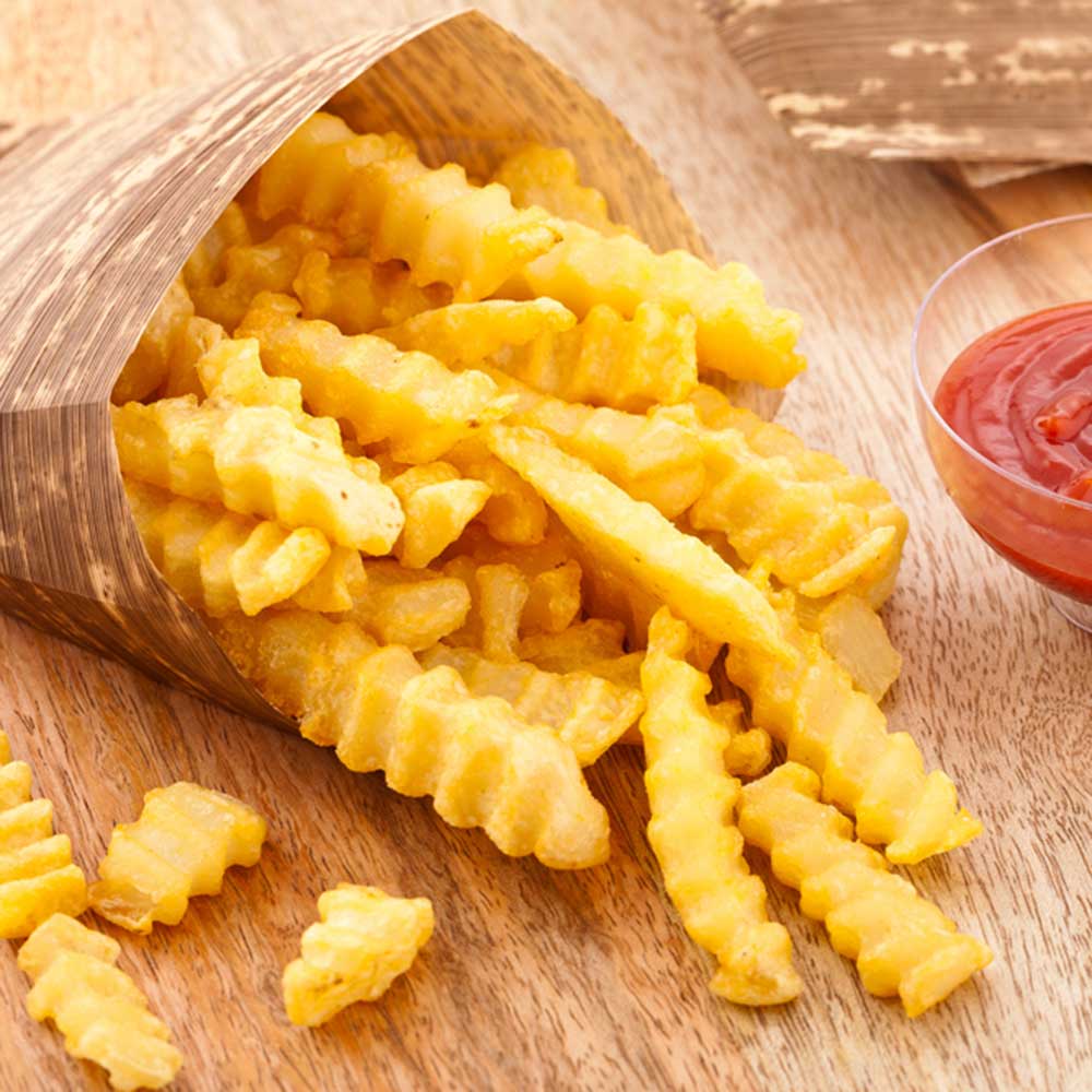 Bambuddha Natural Bamboo French Fry Pocket Sleeve - 5" x 5 1/4" x 1" - 100 count box