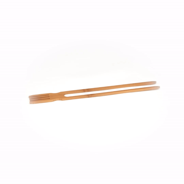 Bambuddha Natural Bamboo Chop Fork Duo Utensil - 10" x 1 1/2" x 1/2" - 100 count box