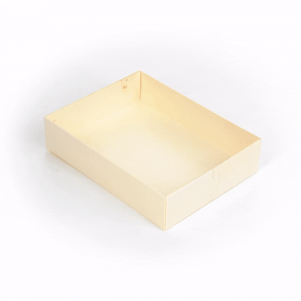 Taipei 23 oz Rectangle Poplar Short Straight Container - 6 1/4" x 4 3/4" x 1 1/2" - 100 count box