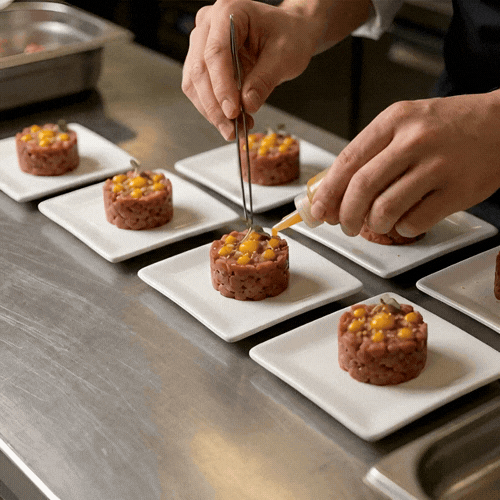 Chef 101 Square White Porcelain Mini Edge Plate - 3" x 3" - 10 count box