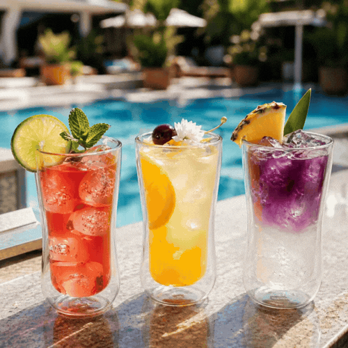 Forma Professional 10 oz Round Glass Beverage Glass - Double Wall - 3" x 3" x 5 3/4" - 10 count box