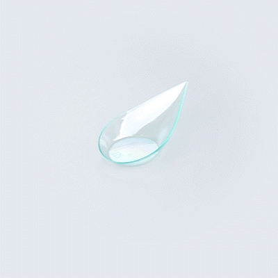 Mini Serve Teardrop Seagreen Plastic Spoon - 4" x 2" x 1/2" - 100 count box