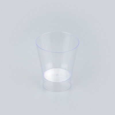 Mini Serve 7 oz Round Clear Plastic Large Parfait Glass - 3" x 3" x 3 1/2" - 100 count box