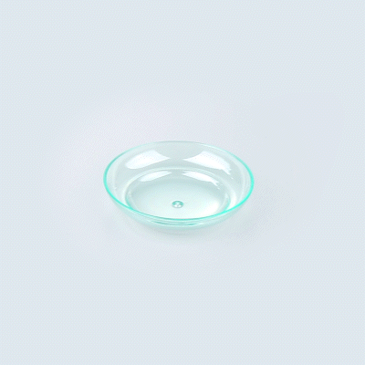 Mini Serve Round Seagreen Plastic Mini Rotondo Plate - 3 1/4" x 3 1/4" x 3/4" - 100 count box