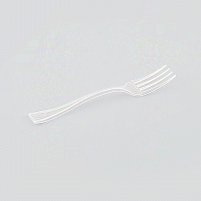 Mini Serve Clear Plastic Mini Fork - 4" - 500 count box