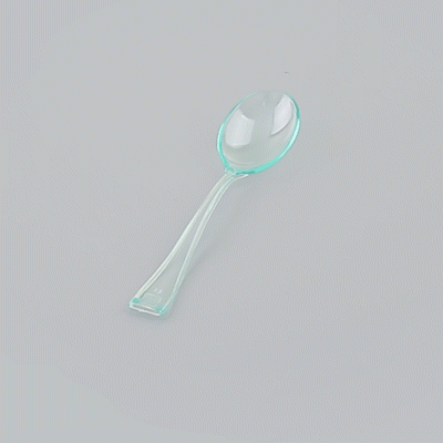 Mini Serve Seagreen Plastic Mini Spoon - 4" - 500 count box