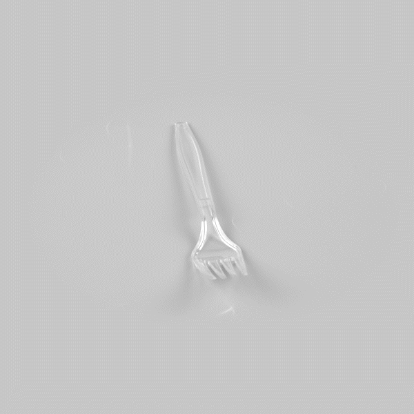 Chef 101 Clear Plastic Fork - 7" x 1" x 1/2" - 250 count box