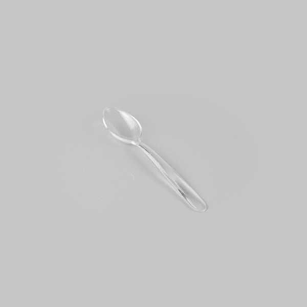 Moderna Clear Plastic Dessert Spoon - 5 1/2" - 250 count box