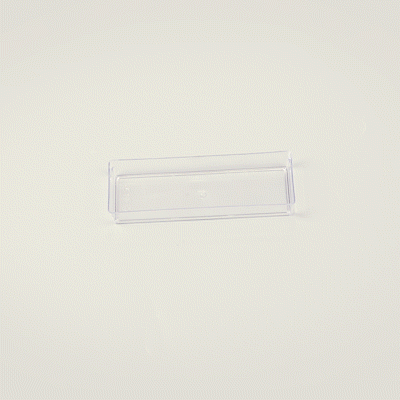 Mini Serve Rectangle Clear Plastic Modern Plate - 5 1/4" x 1 3/4" x 3/4" - 100 count box