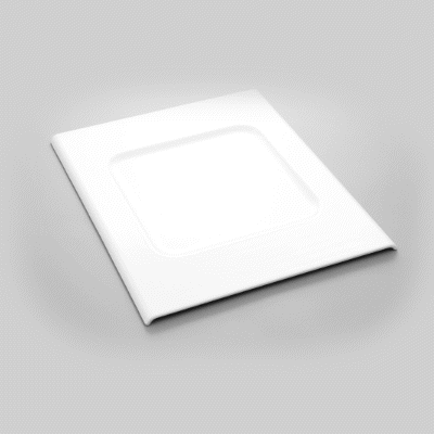 Voga Rectangle White Melamine Tray - 16 1/2" x 13 1/2" x 1/2" - 2 count box